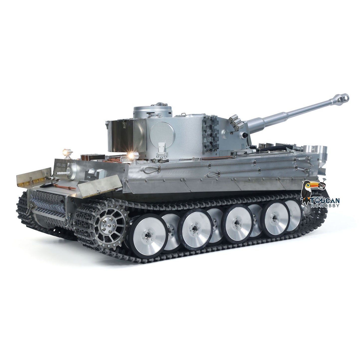 Henglong 2.4G 1/8 Full Metal German Tiger I RTR RC Tank 3818 Model FPV 360 Degrees Turret Barrel Recoil BB IR Smoke Sound Light
