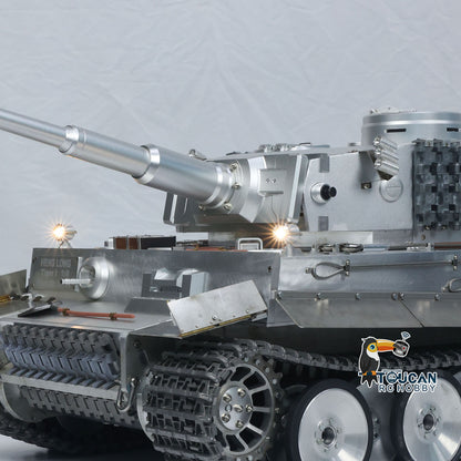 Henglong 2.4G 1/8 Full Metal German Tiger I RTR RC Tank 3818 Model FPV 360 Degrees Turret Barrel Recoil BB IR Smoke Sound Light
