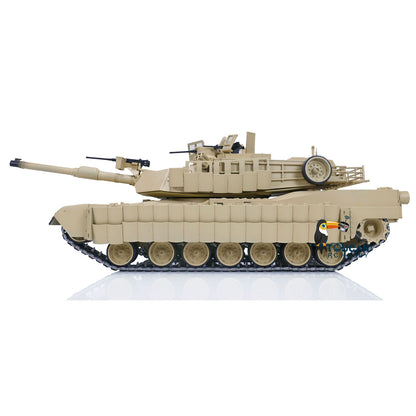 Metal 1/16 Remote Control Military Abrams M1A2 TUSKII 3918 Tank With Dual Flow Rotating Gearbox Barrel Recoil Lifting System