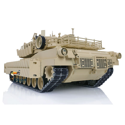 Metal 1/16 Remote Control Military Abrams M1A2 TUSKII 3918 Tank With Dual Flow Rotating Gearbox Barrel Recoil Lifting System