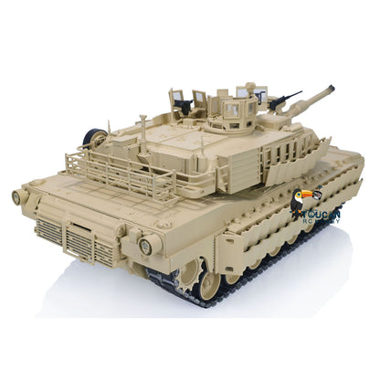Metal 1/16 Remote Control Military Abrams M1A2 TUSKII 3918 Tank With Dual Flow Rotating Gearbox Barrel Recoil Lifting System