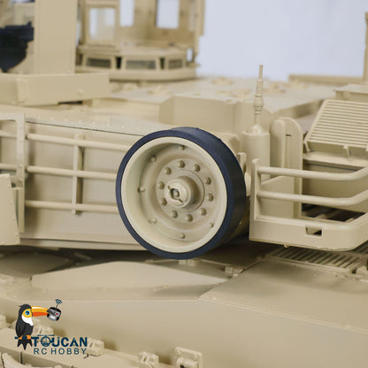 Metal 1/16 Remote Control Military Abrams M1A2 TUSKII 3918 Tank With Dual Flow Rotating Gearbox Barrel Recoil Lifting System