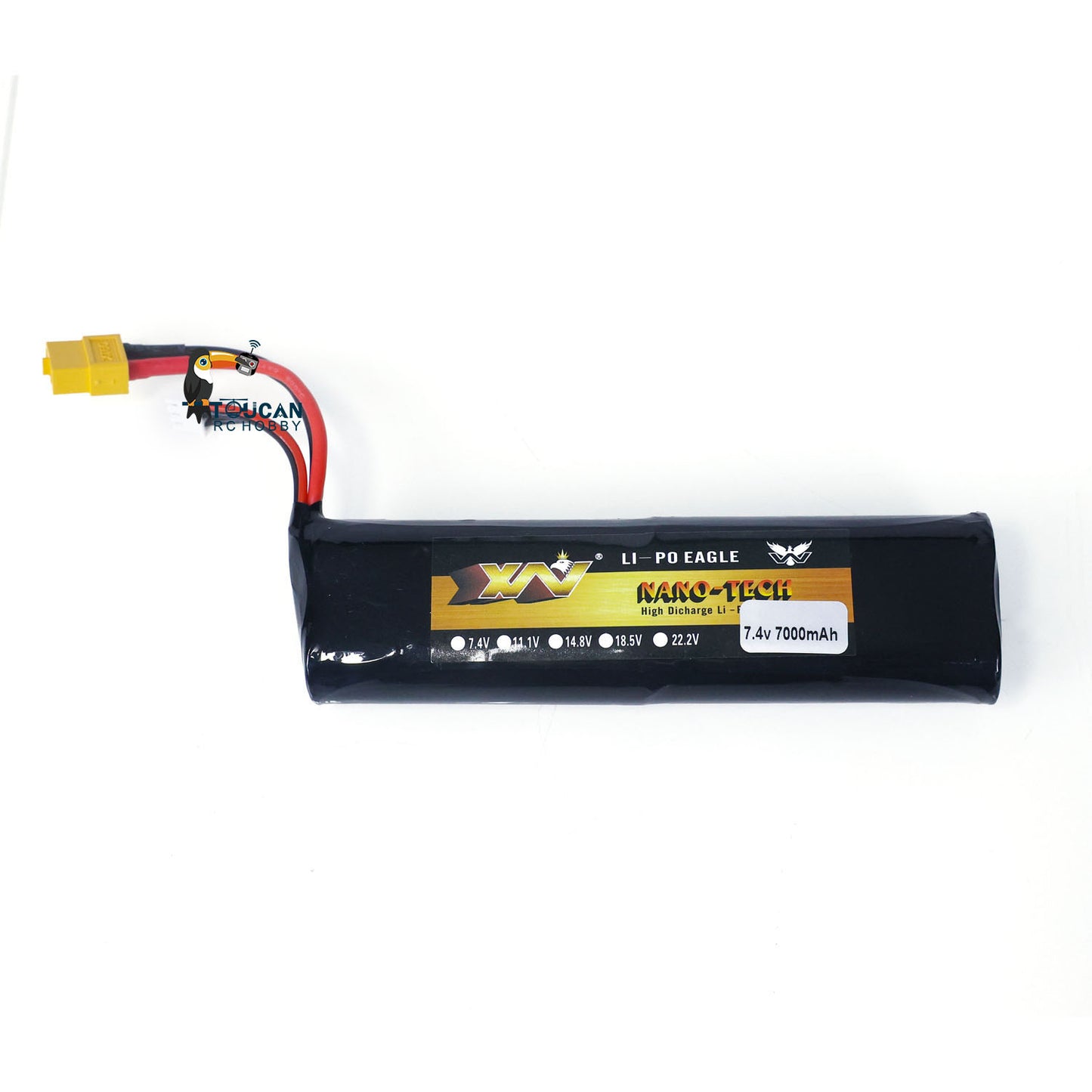 7000mAh 7.4V Lithium Polymer Battery Rechargable for Heng Long 1/16 Scale RC Tank Model USA Abrams German 3918 Tiger I 3818