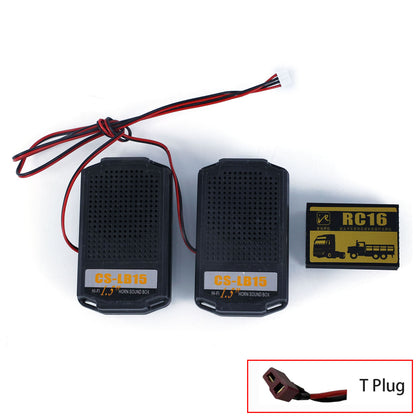 CS RC16 LED Light Sound System Set 2PCS 1.5 Inches Speakers for 1/14 RC Tractor Trucks Crawler Off-road Vehicle DIY Parts