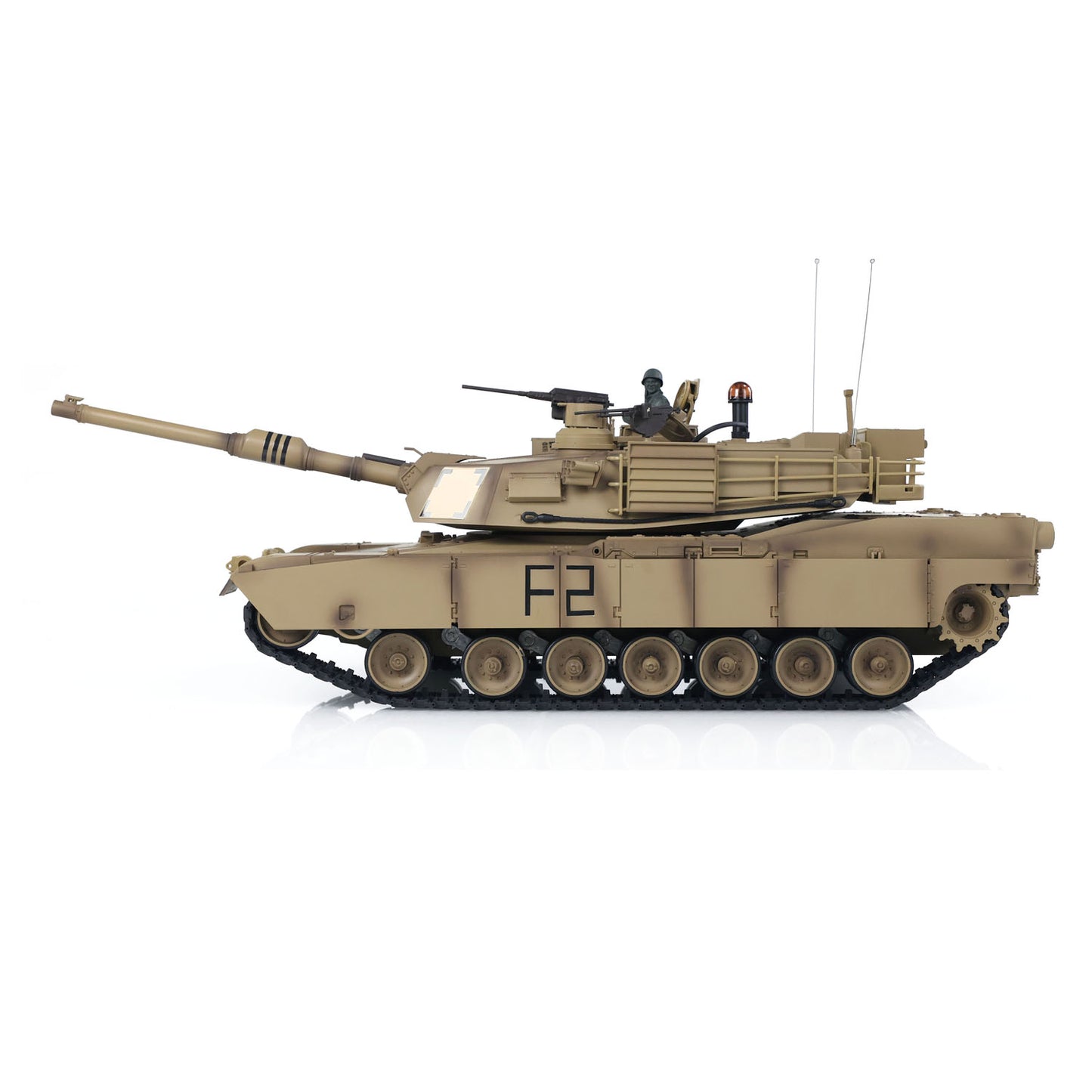 2.4Ghz Henglong 1/16 7.0 Plastic Ver M1A2 Abrams 3918 RTR RC Tank Remote Control Military Vehicle BB IR Smoke Sound Light Metal Barrel