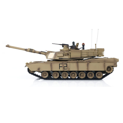 2.4Ghz Henglong 1/16 7.0 Plastic Ver M1A2 Abrams 3918 RTR RC Tank Remote Control Military Vehicle BB IR Smoke Sound Light Metal Barrel