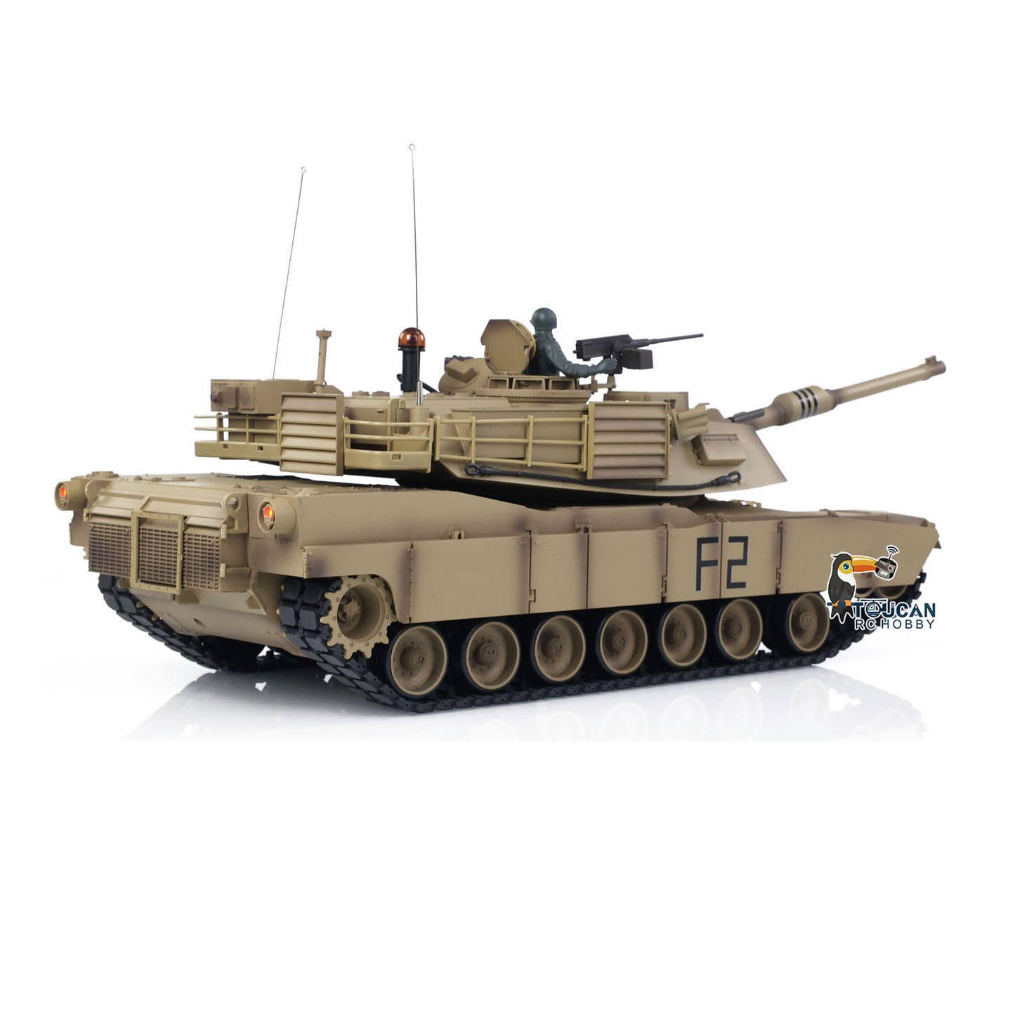1/16 7.0 2.4Ghz Henglong Plastic M1A2 Abrams RTR RC Tank 3918 With 360 Degrees Rotation Turret Motherboard Speaker IR Airsoft