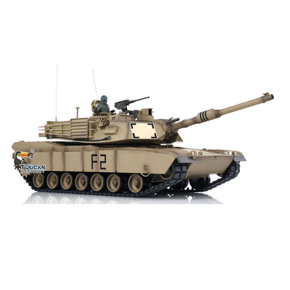 Henglong 1/16 7.0 USA M1A2 Abrams RTR RC Tank Model 3918 Barrel Recoil 360 Degrees Turret Steel Gearbox First Person View