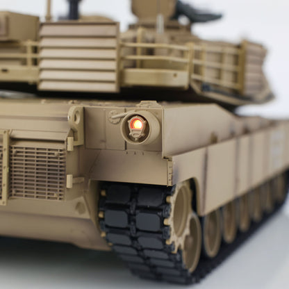 2.4Ghz Henglong 1/16 7.0 Plastic Ver M1A2 Abrams 3918 RTR RC Tank Remote Control Military Vehicle BB IR Smoke Sound Light Metal Barrel