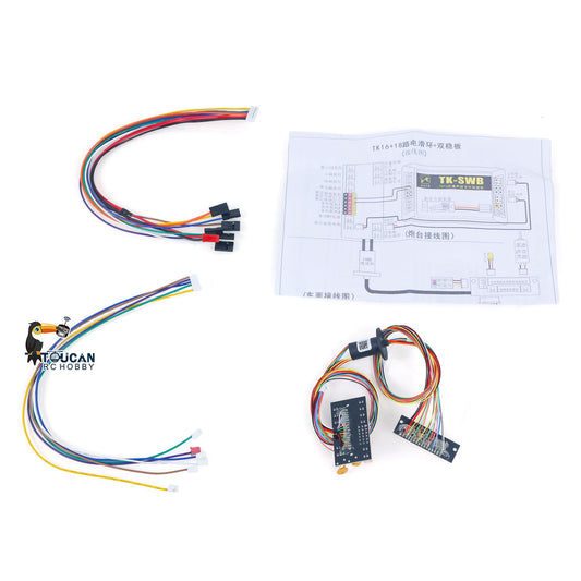 18 Units Electric Slip Ring For 1/16 RC Tank Model Installed TK16 Main Board Modify Turret 360 Degrees Rotation Upgrade Spare Part