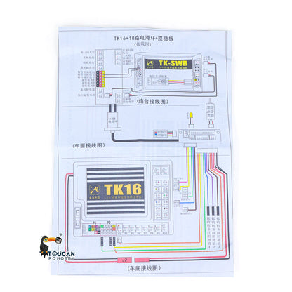 18 Units Electric Slip Ring For 1/16 RC Tank Model Installed TK16 Main Board Modify Turret 360 Degrees Rotation Upgrade Spare Part