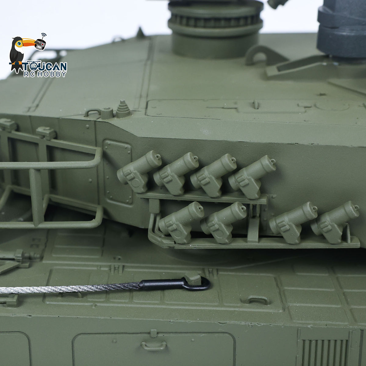 TOUCAN 1/16 Metal 3889 German Leopard A6 RTR RC Tank 360 Degree Turret Electric Periscope Barrel Recoil Smoke Metal Road Drive Idler Wheels