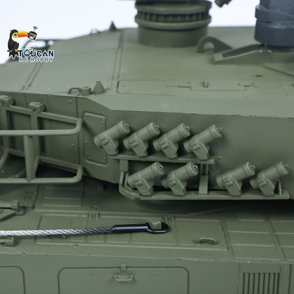 TOUCAN 1/16 Metal 3889 German Leopard A6 RTR RC Tank 360 Degree Turret Electric Periscope Barrel Recoil Smoke Metal Road Drive Idler Wheels