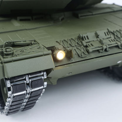 TOUCAN 1/16 Metal 3889 German Leopard A6 RTR RC Tank 360 Degree Turret Electric Periscope Barrel Recoil Smoke Metal Road Drive Idler Wheels