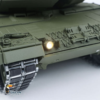 TOUCAN 1/16 Metal 3889 German Leopard A6 RTR RC Tank 360 Degree Turret Electric Periscope Barrel Recoil Smoke Metal Road Drive Idler Wheels