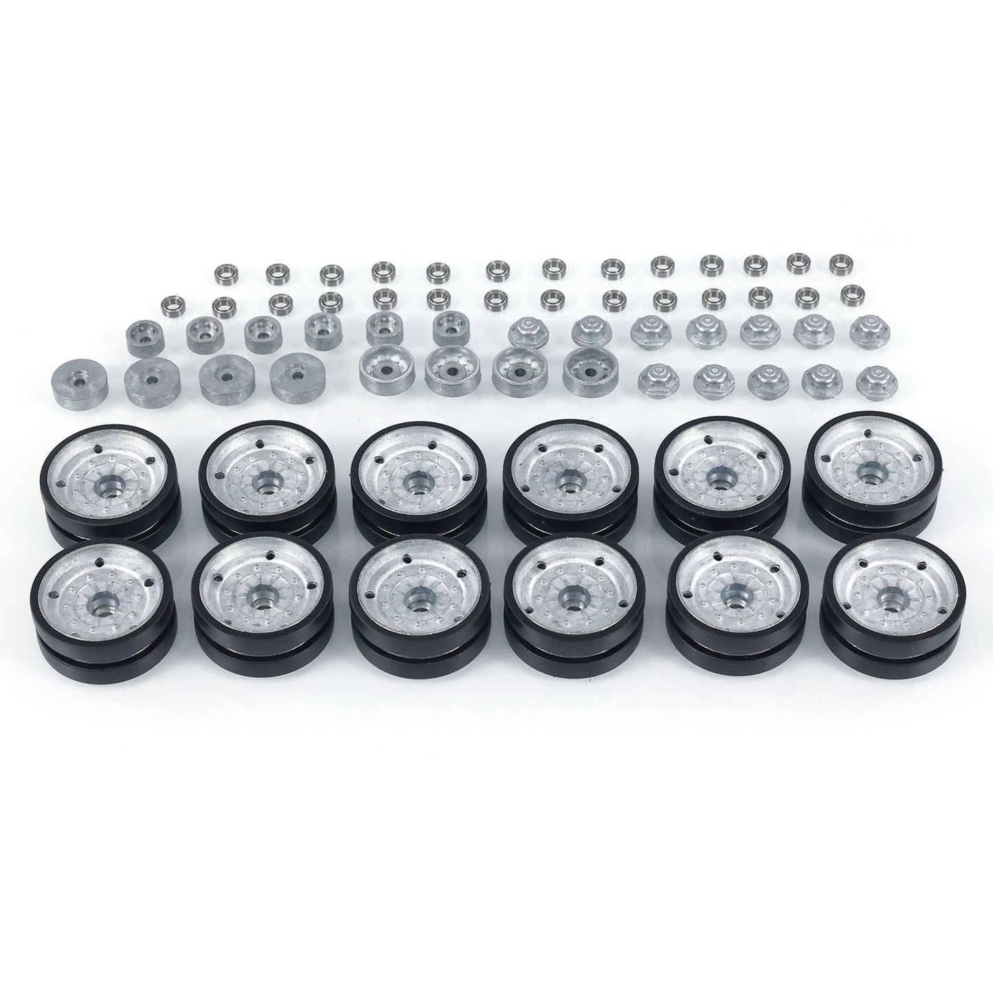 Metal Road Wheels Bearing Cap Tracks for Henglong 1/16 3958 IDF Merkava MK IV RC Tank Vehicle Model Upgraded Accessories