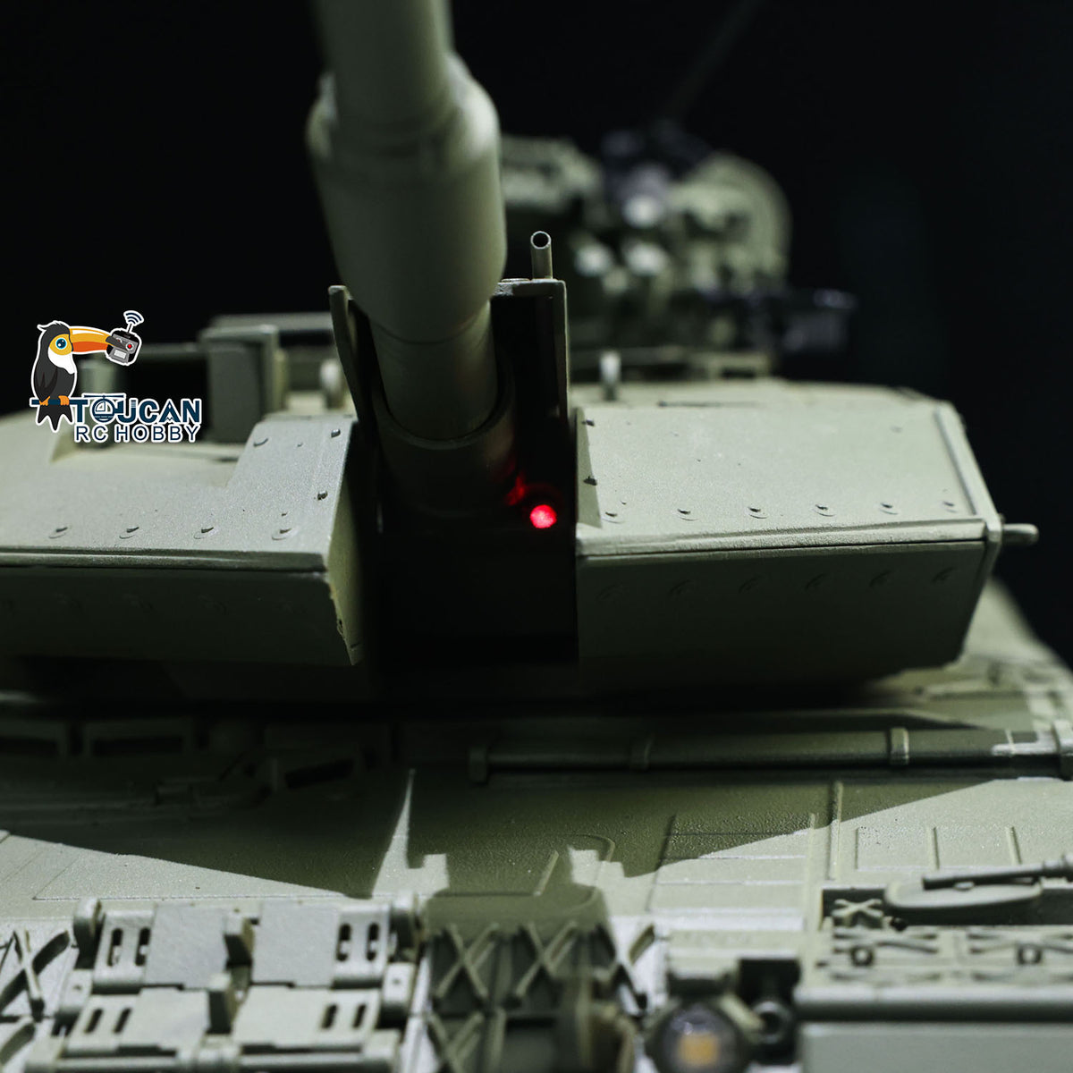 TOUCAN 1/16 Metal 3889 German Leopard A6 RTR RC Tank 360 Degree Turret Electric Periscope Barrel Recoil Smoke Metal Road Drive Idler Wheels