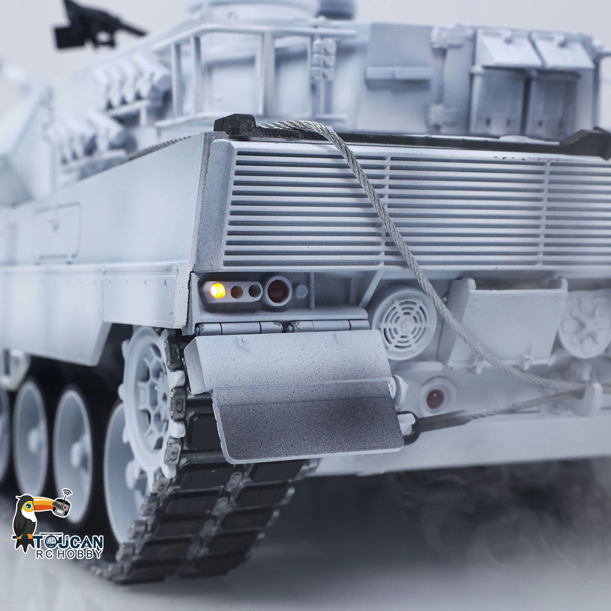 TOUCAN 1/16 Metal 3889 German Leopard A6 RTR RC Tank 360 Degree Turret Electric Periscope Barrel Recoil Smoke Metal Road Drive Idler Wheels