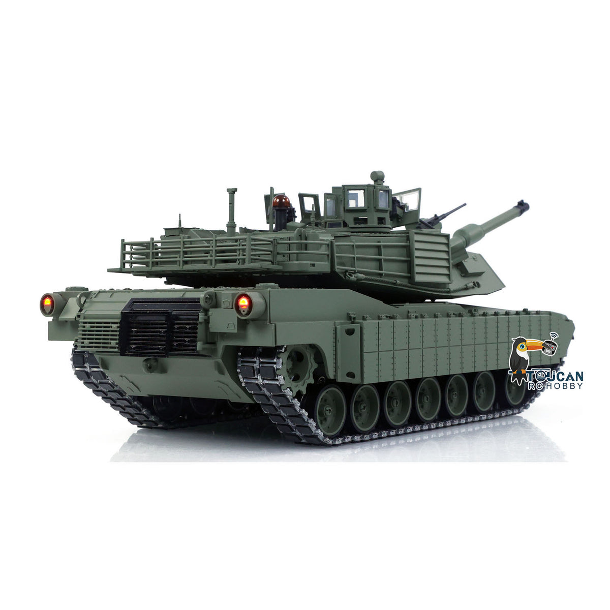 IN Stock TOUCAN 1/16 Metal USA M1A2 Abrams RTR RC Tank 3918 TUSK I FPV Dual Flow Gearbox Barrel Recoil 360 Degrees Turret Electric Periscope Smoke IR