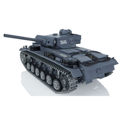 Henglong 1/16 7.0 Customized Panzer III H 3849 Panther 3819 RTR RC Tank FPV 360 Degree Turret BB IR Metal Barrel Tracks Drive Idler Road Wheels