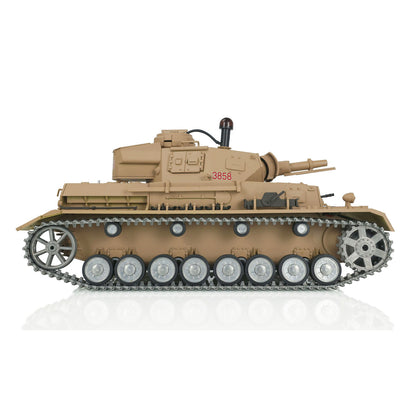Henglong 1/16 2.4G 7.0 Customized 3858 Panzer IV F RTR RC Tank 360 Degree Turret Smoke IR BB Metal Tracks Drive Idler Road Wheels Gearbox Tracks
