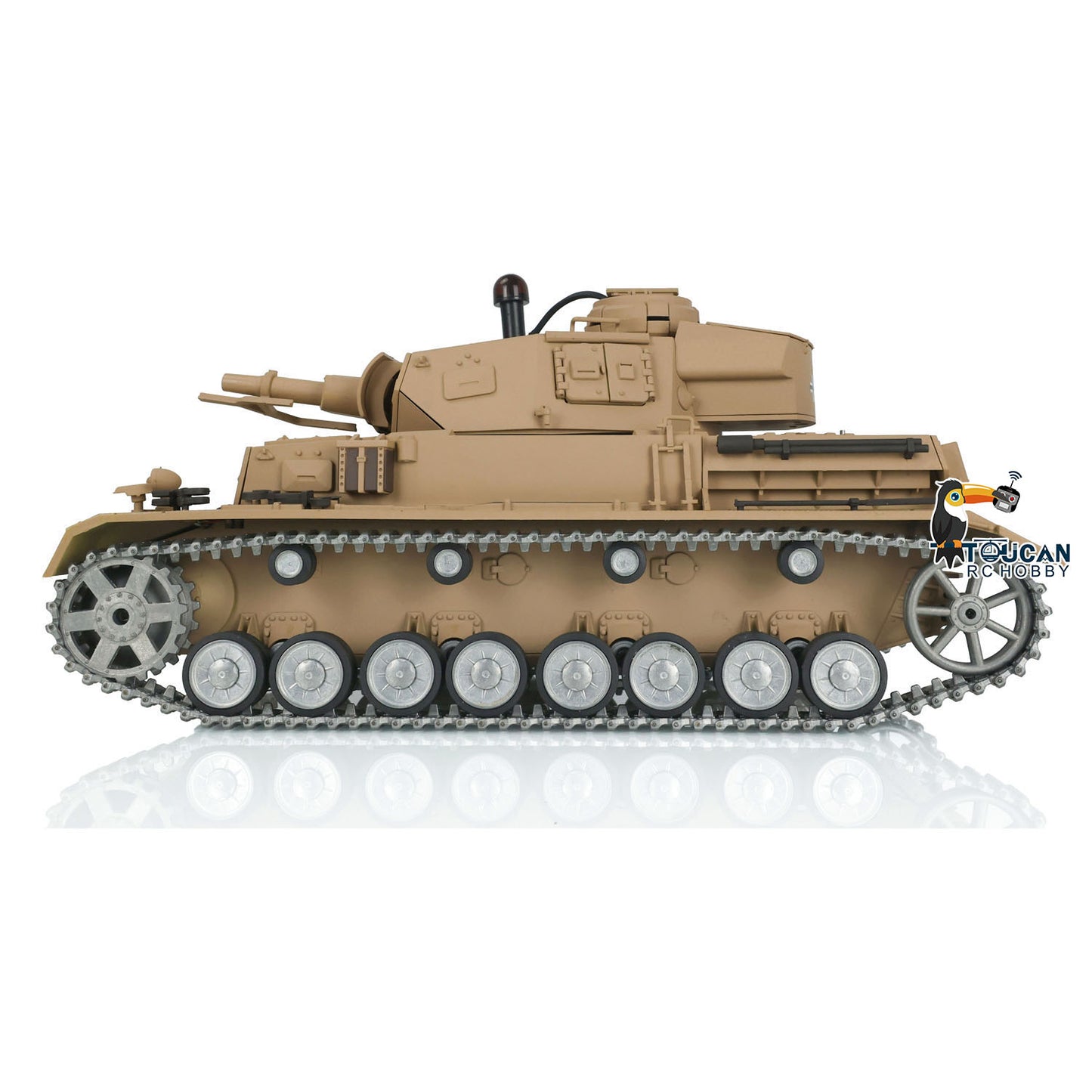 Henglong 1/16 Snow 7.0 Customized Panzer IV F RTR RC Tank 3858 Metal Wheels 360 Degree Turret Rotation Smoking Infrared Combating System