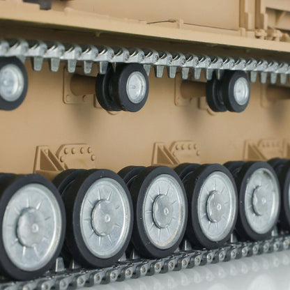 Henglong 1/16 2.4G 7.0 Customized 3858 Panzer IV F RTR RC Tank 360 Degree Turret Smoke IR BB Metal Tracks Drive Idler Road Wheels Gearbox Tracks