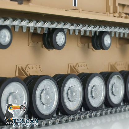 Henglong 1/16 7.0 FPV Customized Panzer IV F2/Panzer IV F RTR RC Tank 3859 Metal Track Driving Wheel 360 Degree Turret Rotation Infrared Combating System