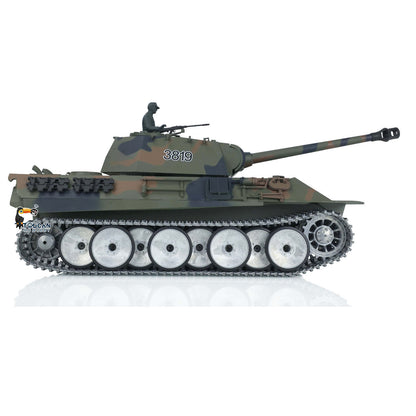 Henglong 1/16 Snow 7.0 Customized Panther RTR RC Tank 3819 Metal Tracks Wheels 360 Degree Turret Rotation Infrared Combating System