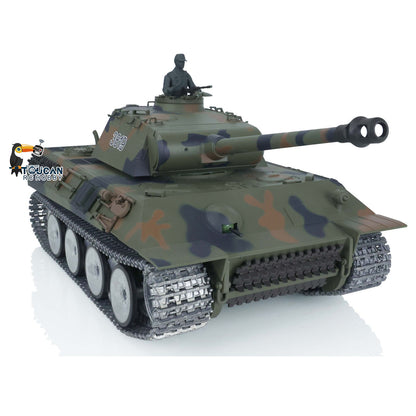 Henglong 1/16 Snow 7.0 Customized Panther RTR RC Tank 3819 Metal Tracks Wheels 360 Degree Turret Rotation Infrared Combating System