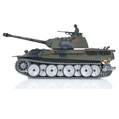 Henglong 1/16 TK7.0 German Panther RTR RC Tank 3819 FPV 360 Degrees Turret BB IR Smoke Metal Barrel Tracks Sprockets Idlers Road Wheels