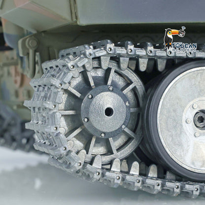 Henglong 1/16 Snow 7.0 Customized Panther RTR RC Tank 3819 Metal Tracks Wheels 360 Degree Turret Rotation Infrared Combating System