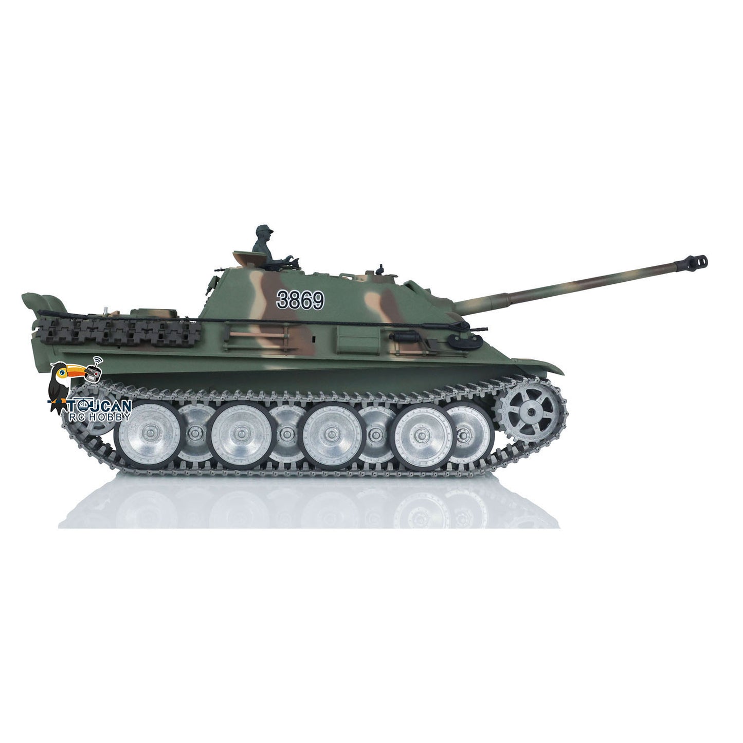 Henglong 1/16 7.0 Customized Jadpanther RTR RC Tank 3869 Metal Tracks Driving Wheels Suspension Infrared Combating Smoking System BB