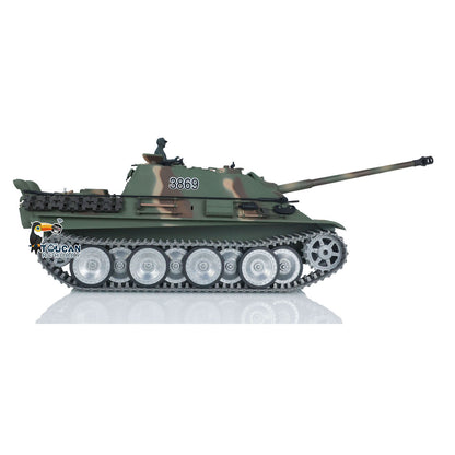 Henglong 1/16 7.0 Customized Jadpanther RTR RC Tank 3869 Metal Tracks Driving Wheels Suspension Infrared Combating Smoking System BB