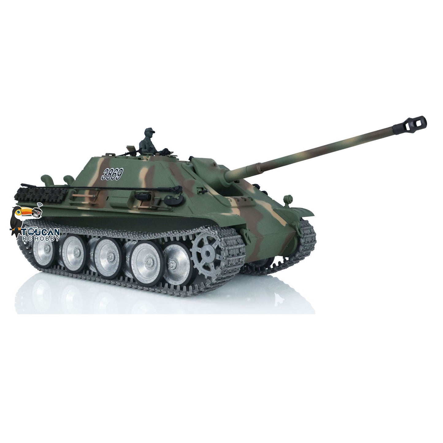 Henglong 1/16 7.0 Customized Jadpanther RTR RC Tank 3869 FPV Metal Tracks Wheels Return Rollers Infrared Combating System