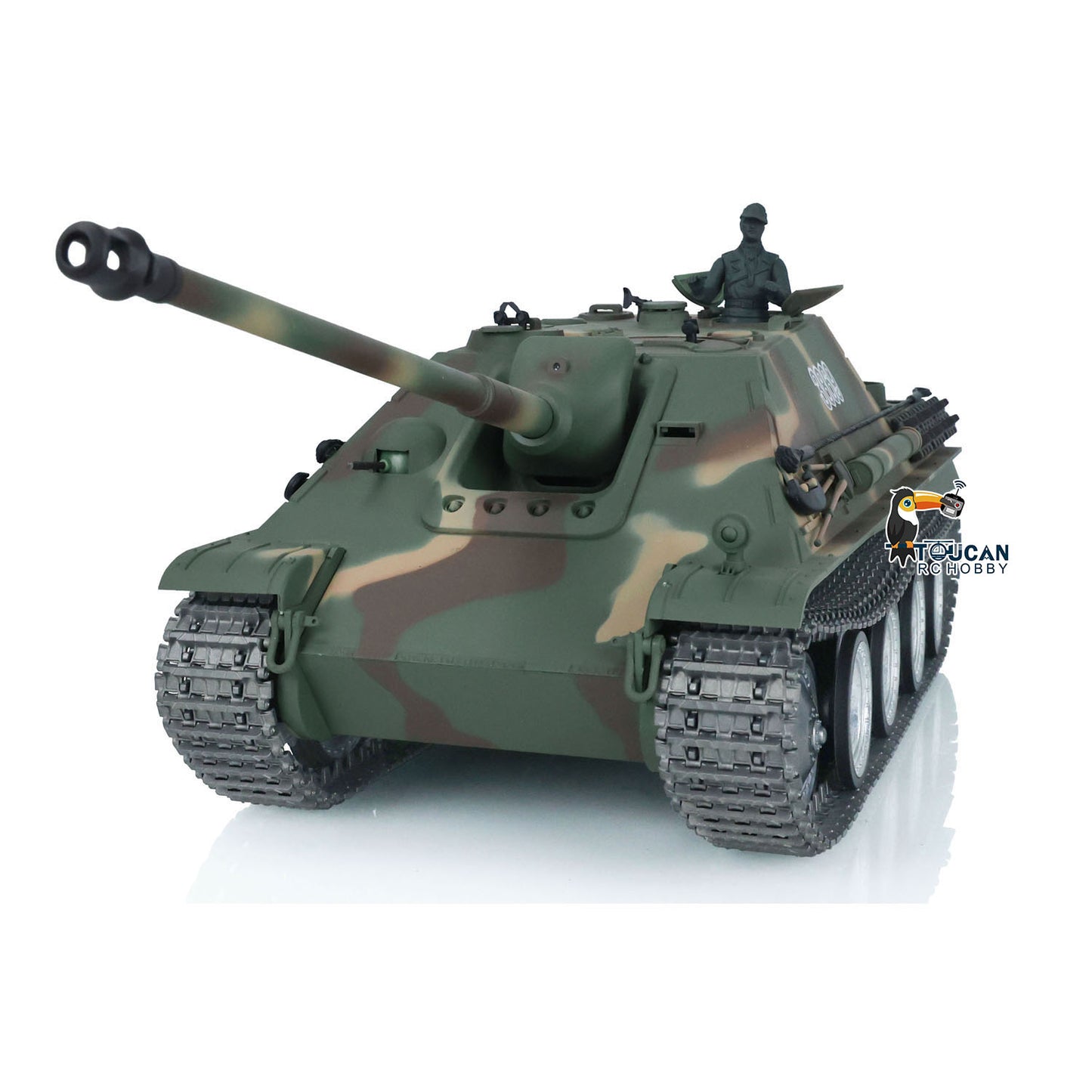 Henglong 1/16 7.0 Customized Jadpanther RTR RC Tank 3869 Metal Tracks Driving Wheels Suspension Infrared Combating Smoking System BB
