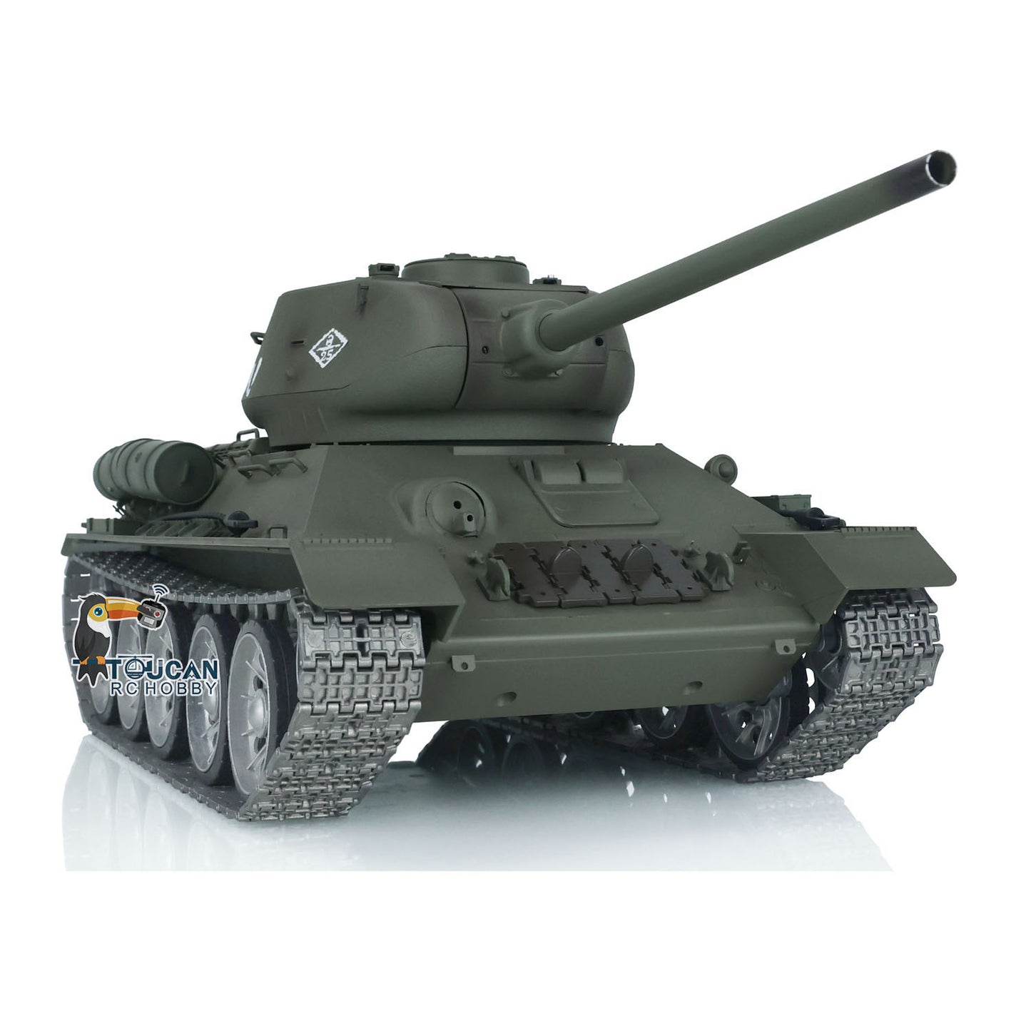 Henglong 1/16 7.0 T34-85 3909 RTR RC Tank BB IR Barrel Recoil 360 Degree Turret Metal Tracks Road Drive Idler Wheels