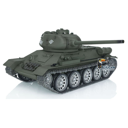 Henglong 1/16 7.0 T34-85 RC Tank 3909 360?? Turret IR BB Metal Track Wheels Radio Control Military Model Barrel Recoil Smoke Gearbox