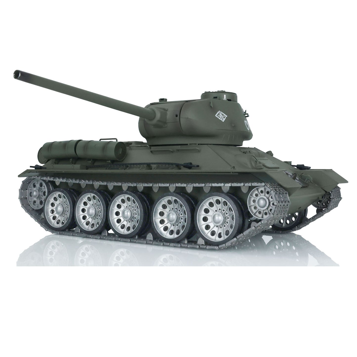 US Warehouse 1/16 7.0 Henglong 3909 Soviet T34-85 RC Tank Infrared Combating Smoking 360 Degree Metal Wheels Barrel Recoil Mainboard