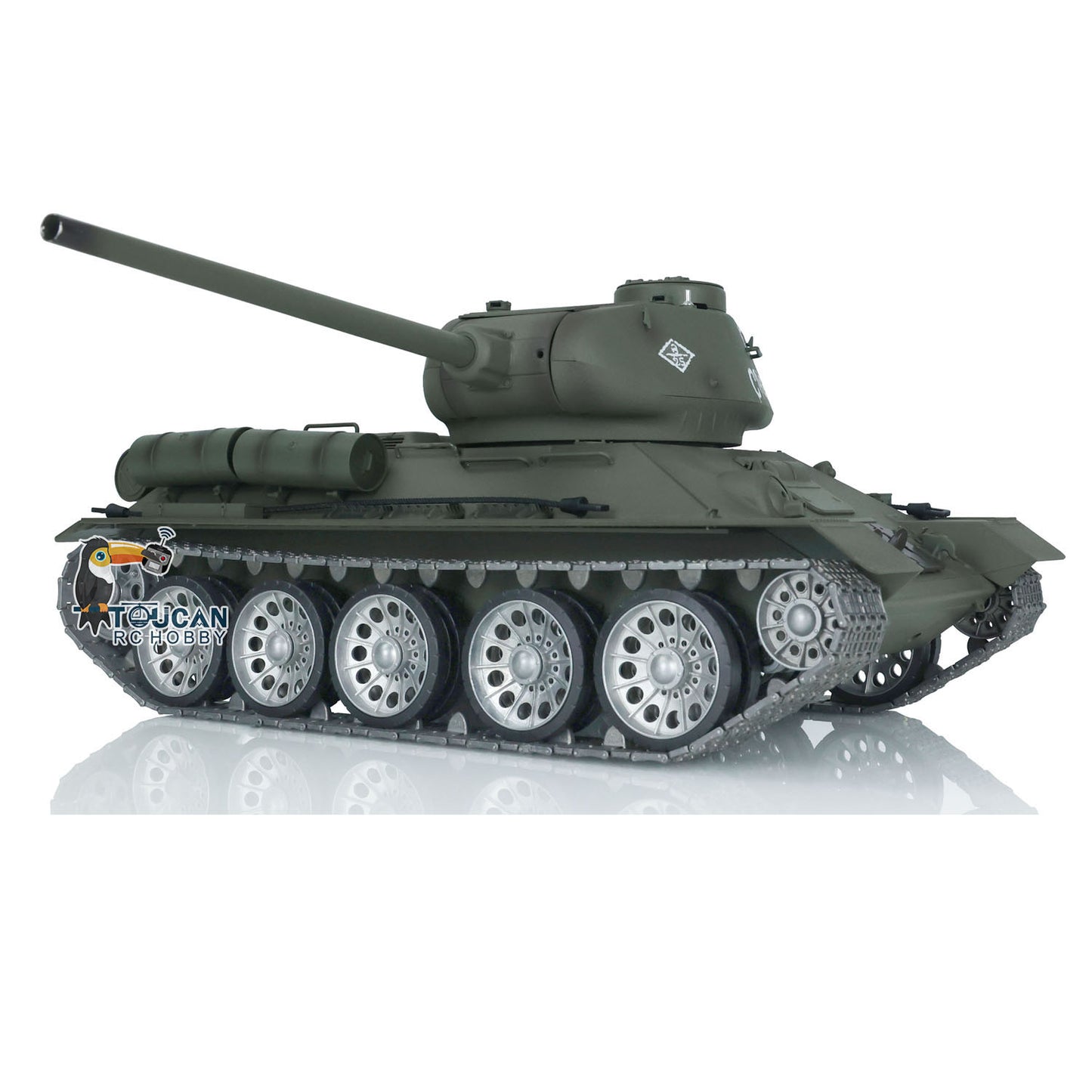 Henglong 1/16 7.0 T34-85 RC Tank 3909 360?? Turret IR BB Metal Track Wheels Radio Control Military Model Barrel Recoil Smoke Gearbox
