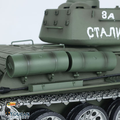 Henglong 1/16 7.0 T34-85 3909 RTR RC Tank BB IR Barrel Recoil 360 Degree Turret Metal Tracks Road Drive Idler Wheels
