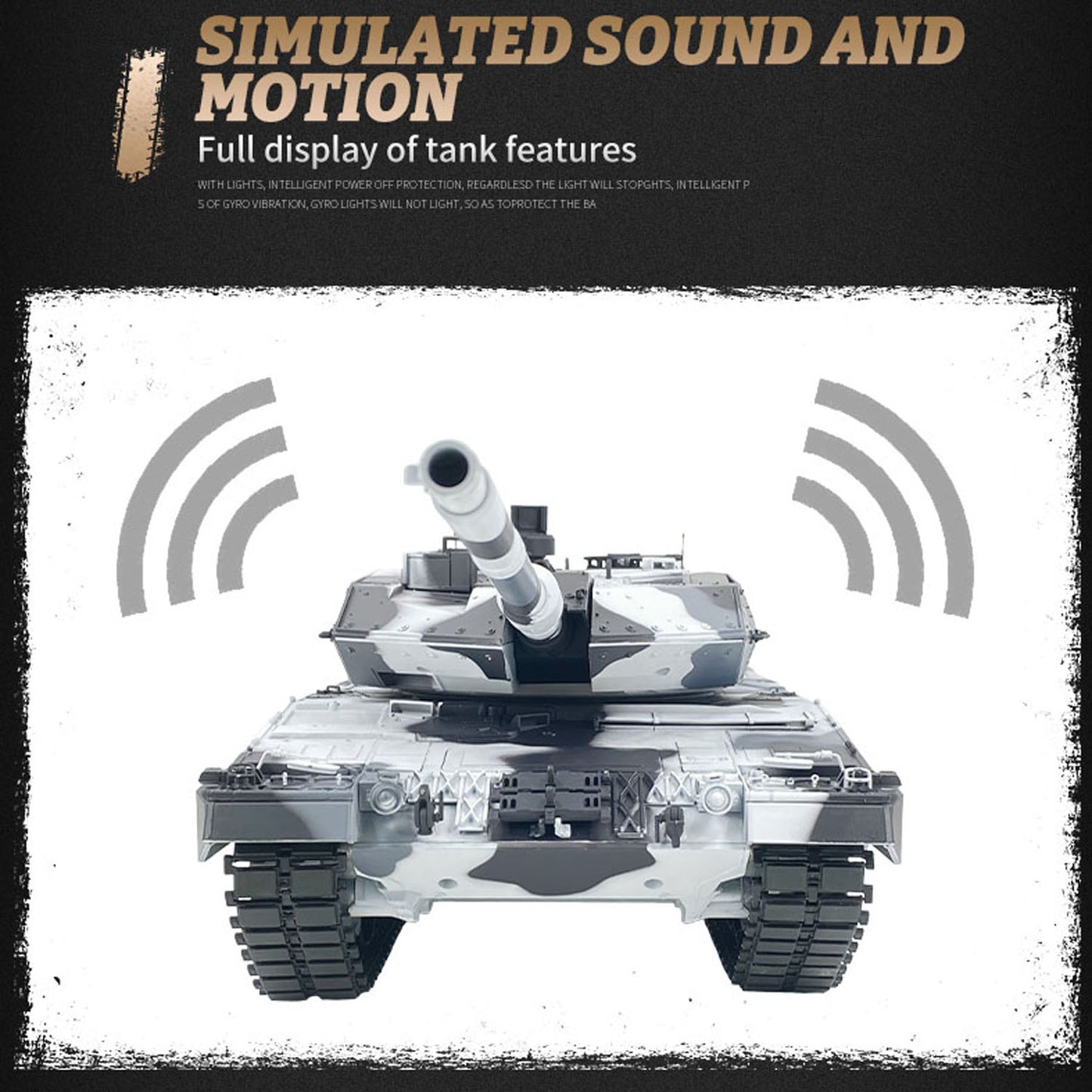 2.4G Henglong 1/16 7.0 Leopard2A6 RC Tank 3889 Metal Gearbox Suspension Bars BB IR Barrel Recoil Sound Smoking Light Battery