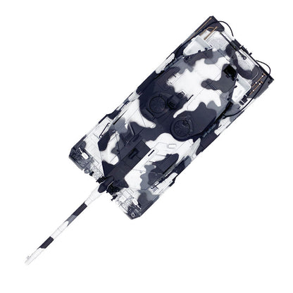 2.4G Henglong 1/16 7.0 Leopard2A6 RC Tank 3889 Metal Gearbox Suspension Bars BB IR Barrel Recoil Sound Smoking Light Battery