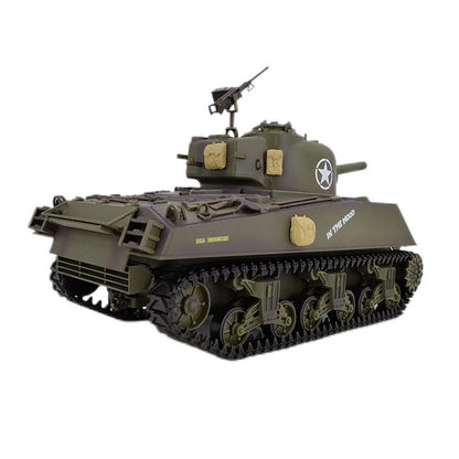Henglong 1/16 Special Spray Painting 7.0 Plastic 3898 M4A3 Sherman RC Tank 320 Degree Turret BB IR Barrel Recoil Smoke Metal Suspension Arm Gearbox