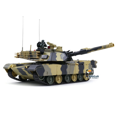 IN Stock Henglong 1/24 Plastic 3816 AbramsM1A2 RC Tank Model with Smoke Infrared Combat Turret Elevation and Depression Sound Light
