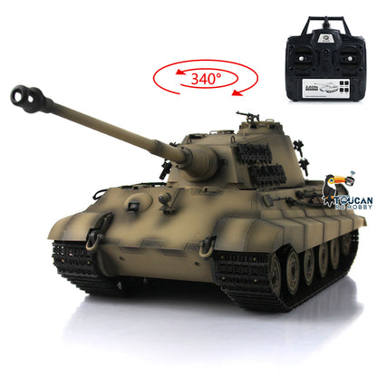 Henglong 1/16 TK7.0 Plastic German King Tiger RTR RC Tank Model 3888A Sound Light Smoke BB Infrared Combat Metal Barrel