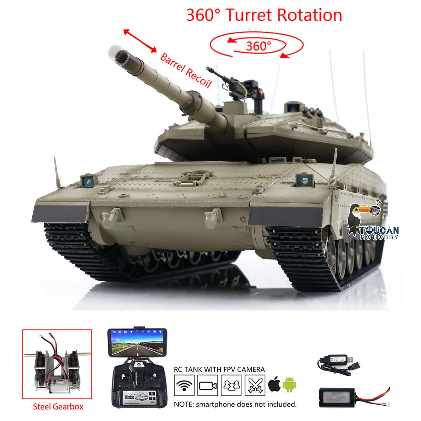 Plastic Henglong 1/16 RC Tank 3949 Soviet KV-2 Gigant 7.0 FPV BB IR System 360¡ã Turret Barrel Recoil Steel Gearbox Smoke