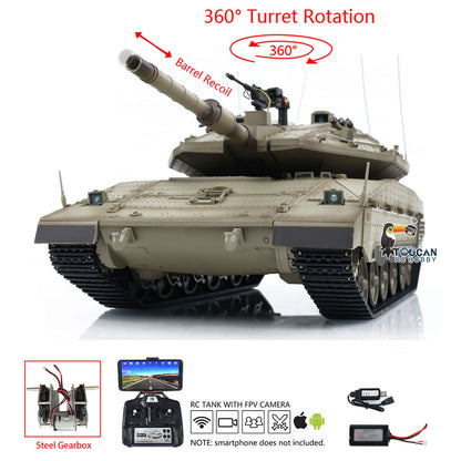 Plastic Henglong 1/16 RC Tank 3949 Soviet KV-2 Gigant 7.0 FPV BB IR System 360¡ã Turret Barrel Recoil Steel Gearbox Smoke