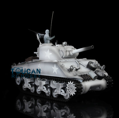 Henglong 1/16 Customized 7.0 M4A3 Sherman 3898 RTR RC Tank BB IR Smoke 360 Degree Turret Sound Light Metal Tracks Road Drive Idler Wheels