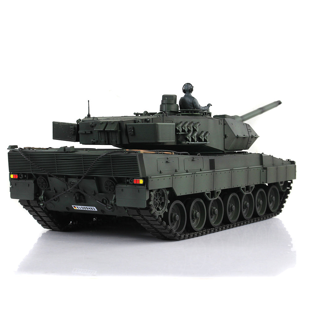 Henglong 1/16 7.0 Leopard2A6 RTR RC Tank Remote Control Military Model 3889 IR BB Smoke Barrel Recoil 360 Degree Turret Metal Tracks Wheels Gearbox